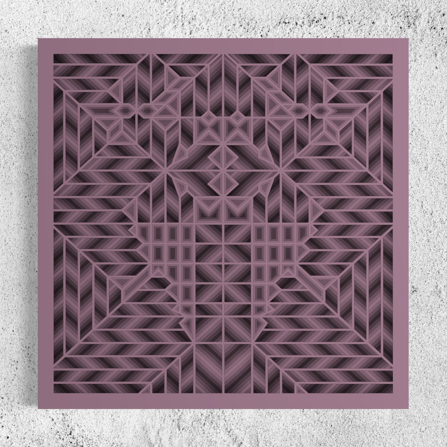 Maze Wood Wall Art | Color Mountbatten Pink