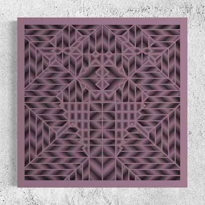 Maze Wood Wall Art | Color Mountbatten Pink