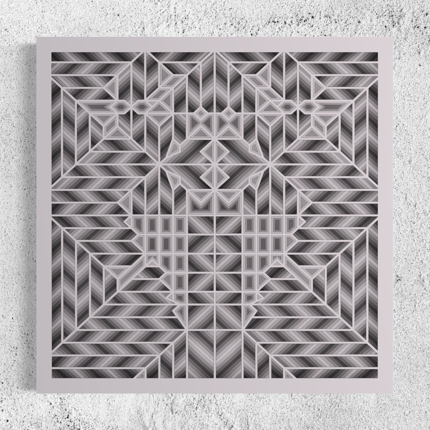 Maze Wood Wall Art | Color Languid Lavender