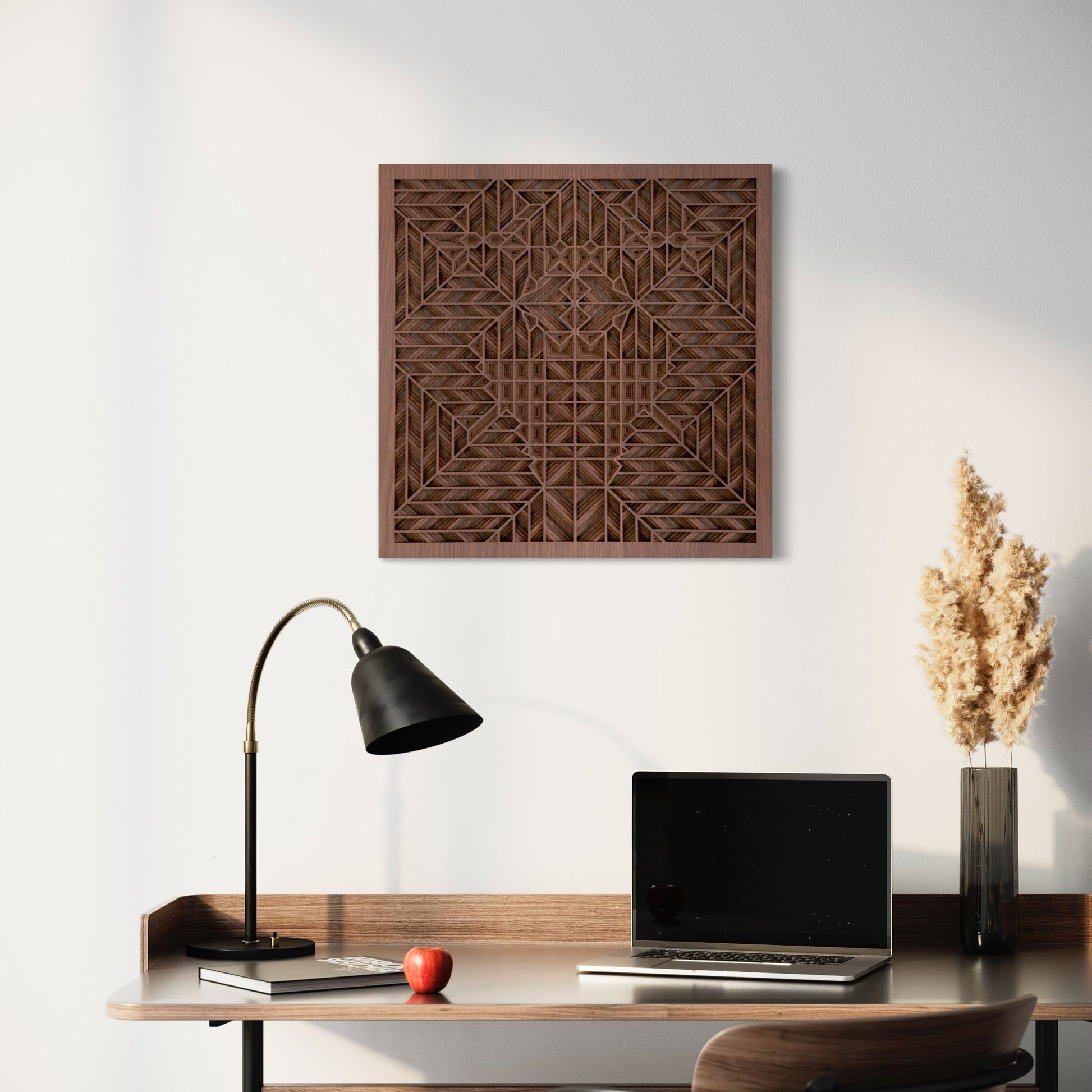 Maze Multi-Layer Wooden Wall Art | White Oak And Walnut