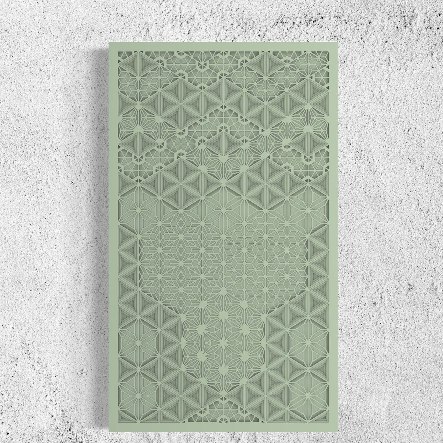 Triangles In Concert Wood Wall Art | Color Green Spring Rain