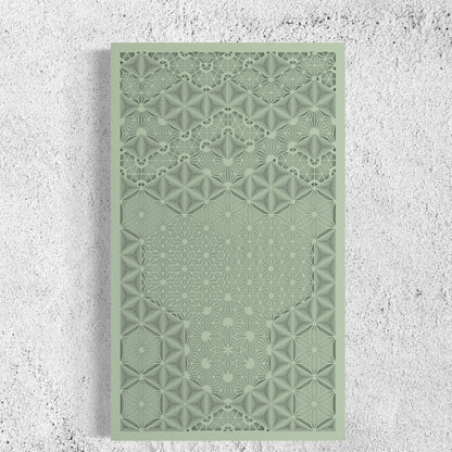 Triangles In Concert Wood Wall Art | Color Green Spring Rain