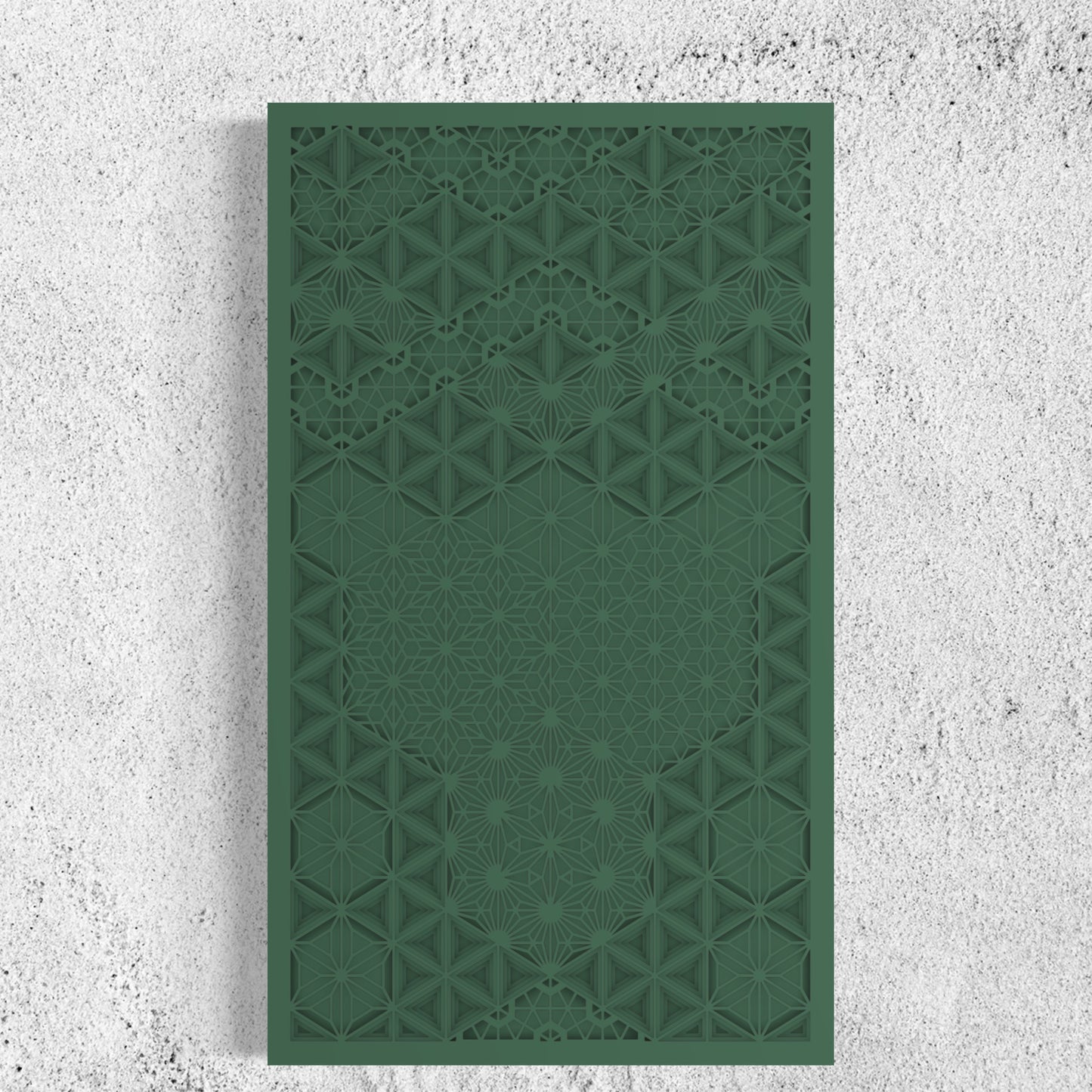 Triangles In Concert Wood Wall Art | Color Mineral Green