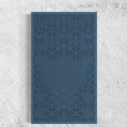 Triangles In Concert Wood Wall Art | Color Denim