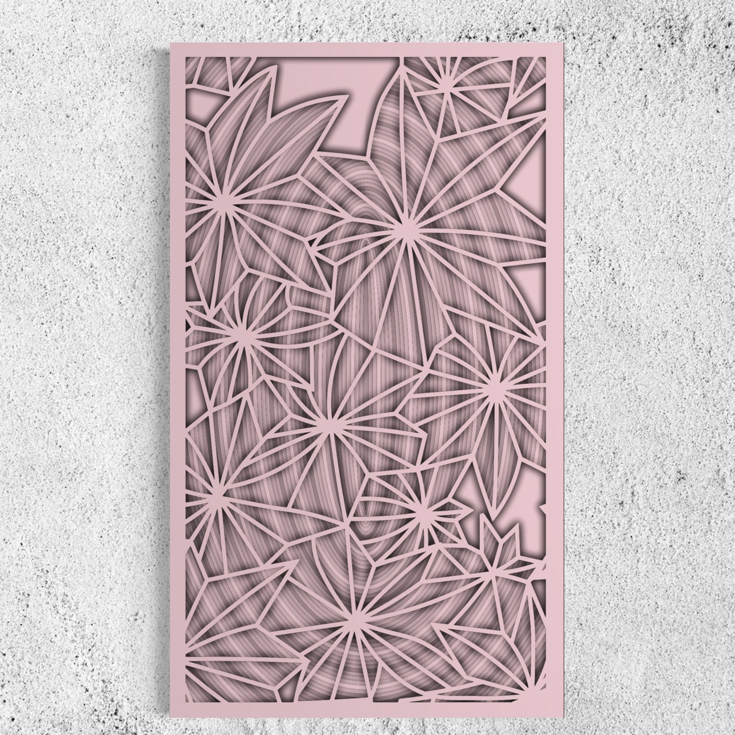 Stellar Wooden Wall Art | 22 x 38 Inch | Color Oyster Pink