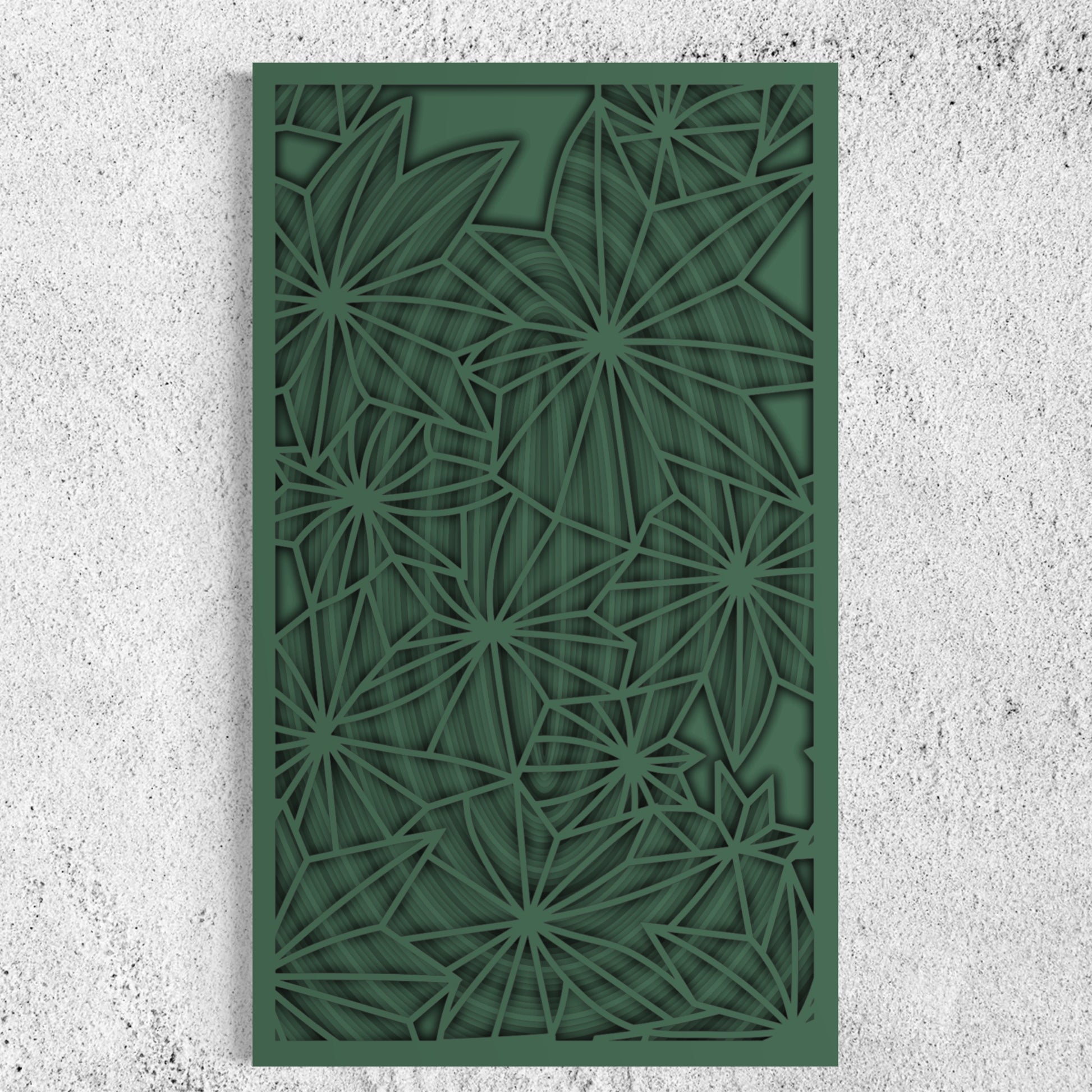 Stellar Wooden Wall Art | 22 x 38 Inch | Color Mineral Green