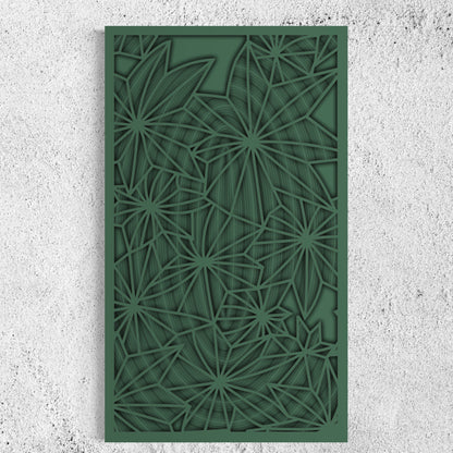 Stellar Wooden Wall Art | 22 x 38 Inch | Color Mineral Green