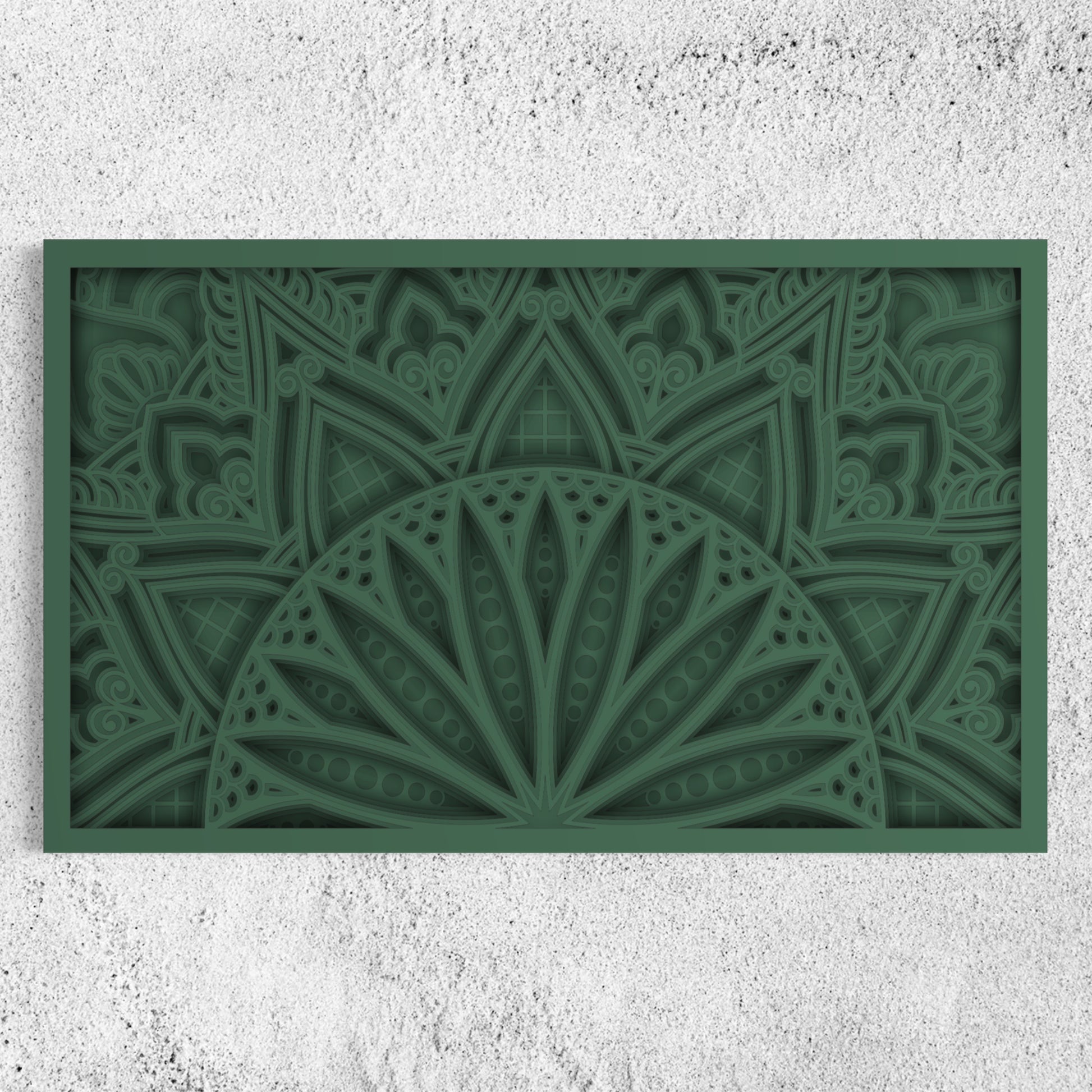 Sunburst Wooden Wall Art | 22 x 38 Inch | Color Mineral Green