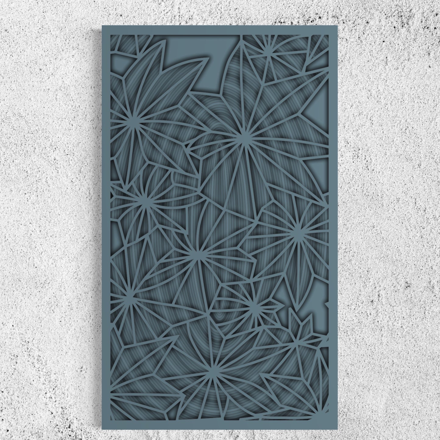 Stellar Wooden Wall Art | 22 x 38 Inch | Color Blue Grey