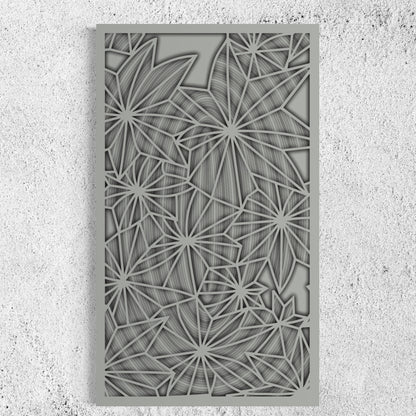 Stellar Wooden Wall Art | 22 x 38 Inch | Color Oslo Grey