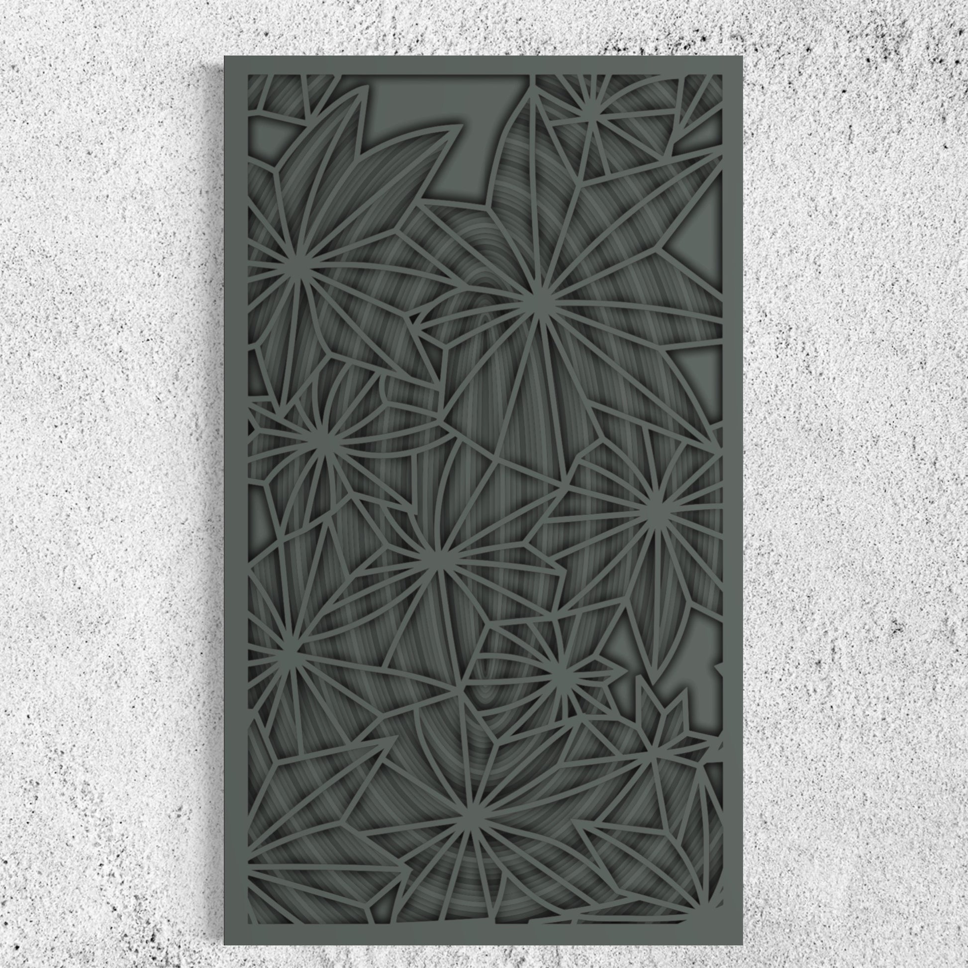 Stellar Wooden Wall Art | 22 x 38 Inch | Color Mid Grey