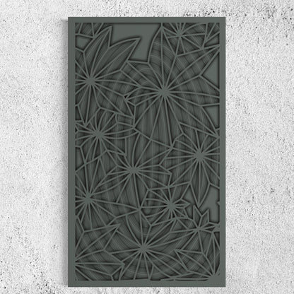 Stellar Wooden Wall Art | 22 x 38 Inch | Color Mid Grey