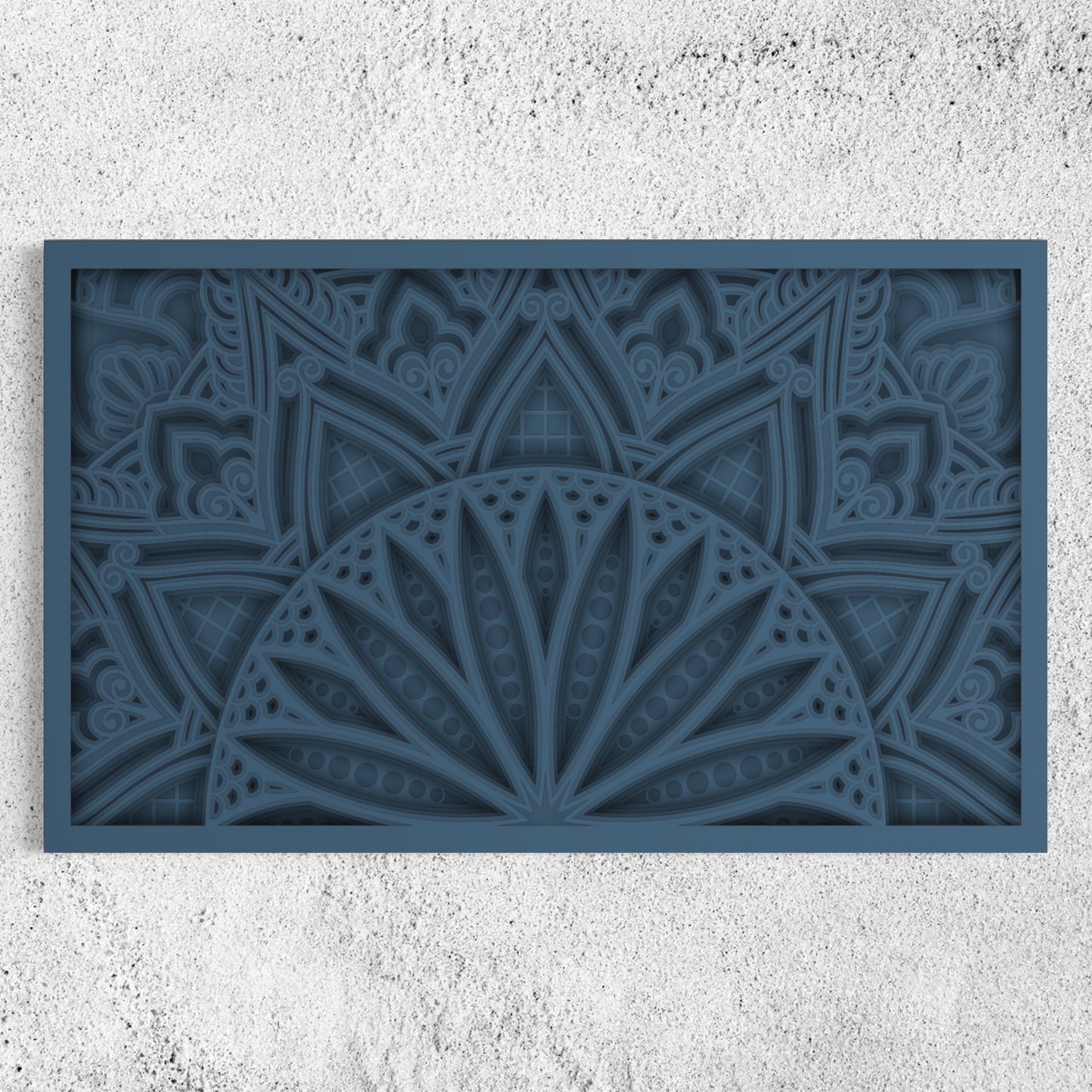 Sunburst Wooden Wall Art | 22 x 38 Inch | Color Denim