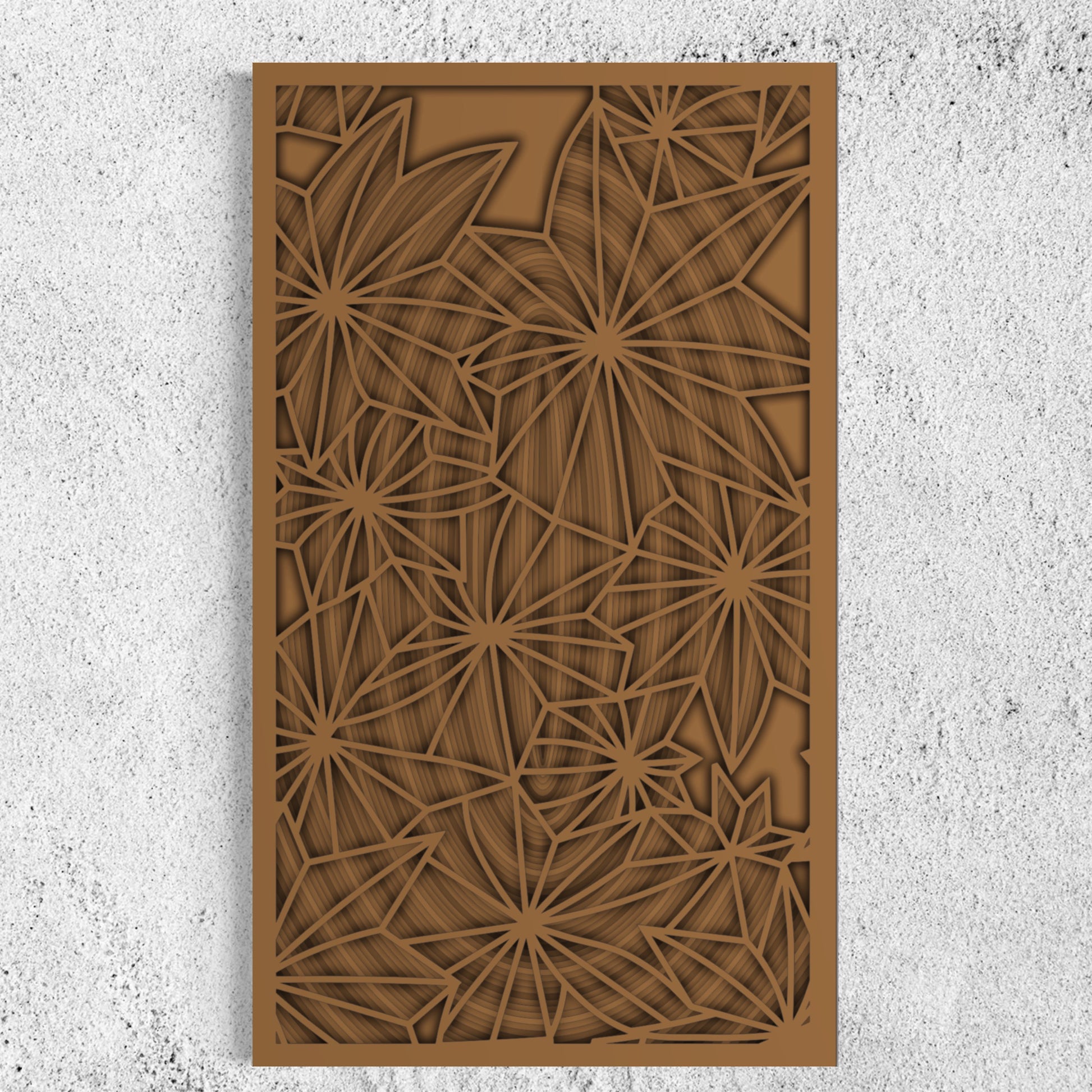 Stellar Wooden Wall Art | 22 x 38 Inch | Color Dull Brown