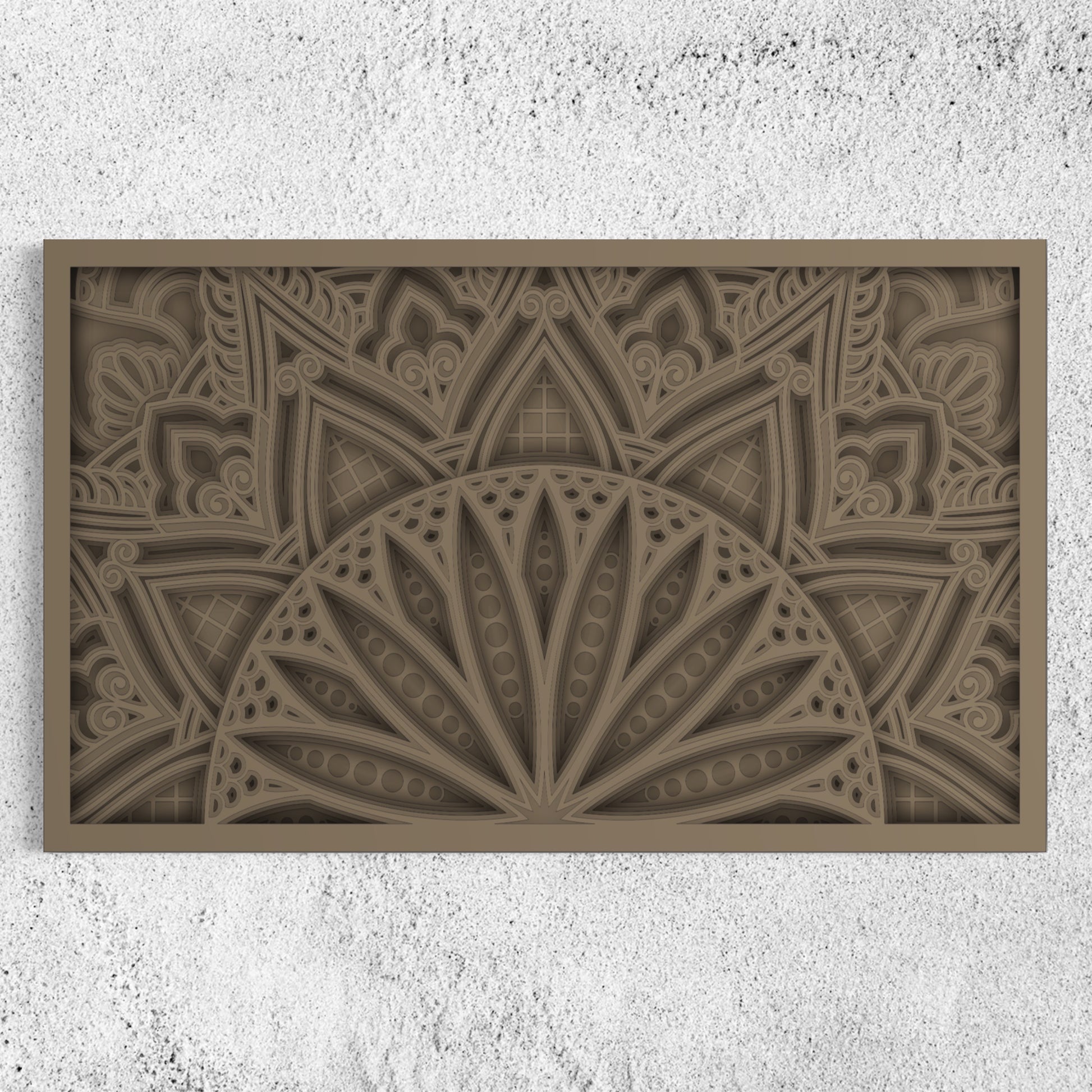 Sunburst Wooden Wall Art | 22 x 38 Inch | Color Brownish Grey