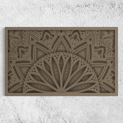 Sunburst Wooden Wall Art | 22 x 38 Inch | Color Brownish Grey