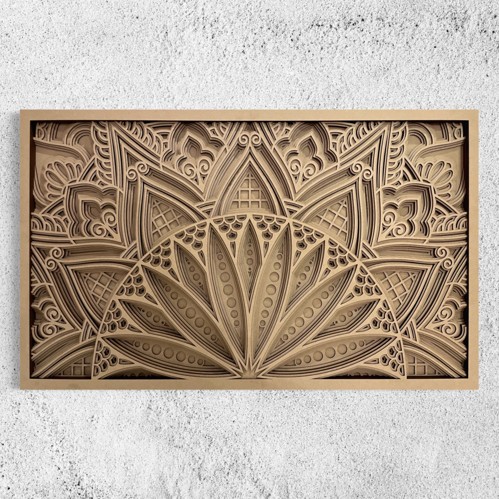 Sunburst Wooden Wall Art | 22 x 38 Inch | Color Brownish