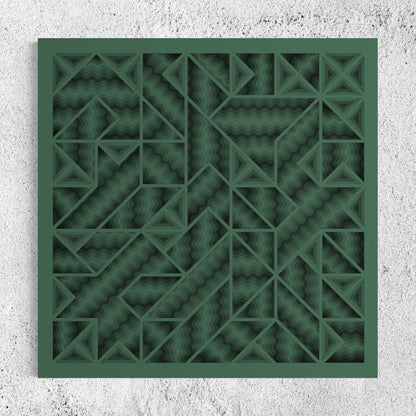 Waves of Wonder Wooden Wall Art | Color Mineral Green