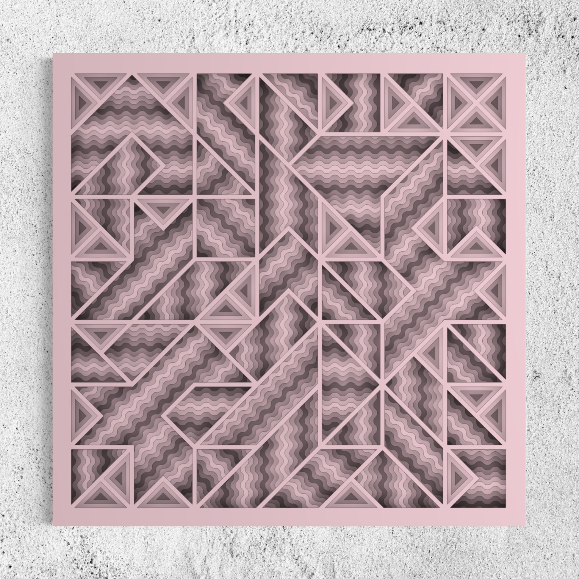 Waves of Wonder Wooden Wall Art | Color Oyster Pink