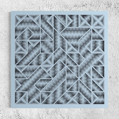 Waves of Wonder Wooden Wall Art | Color Coral Blue