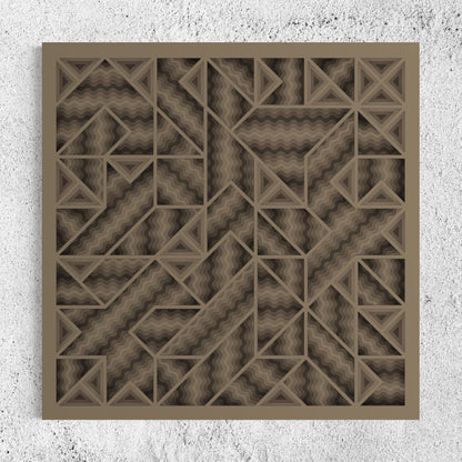Waves of Wonder Wooden Wall Art | Color Army Brown