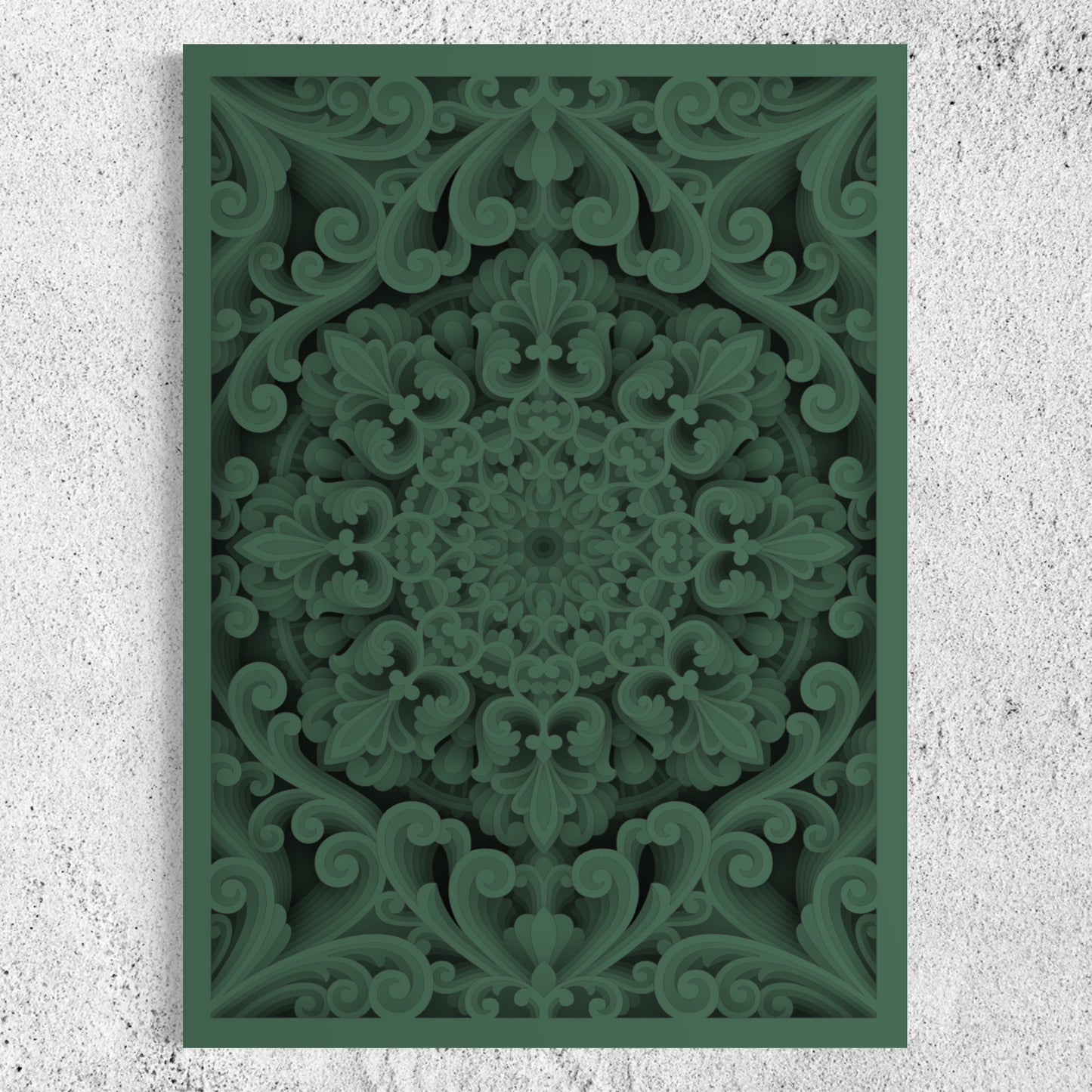 Nebula Wooden Wall Art | 22 x 30 Inch | Color Mineral Green