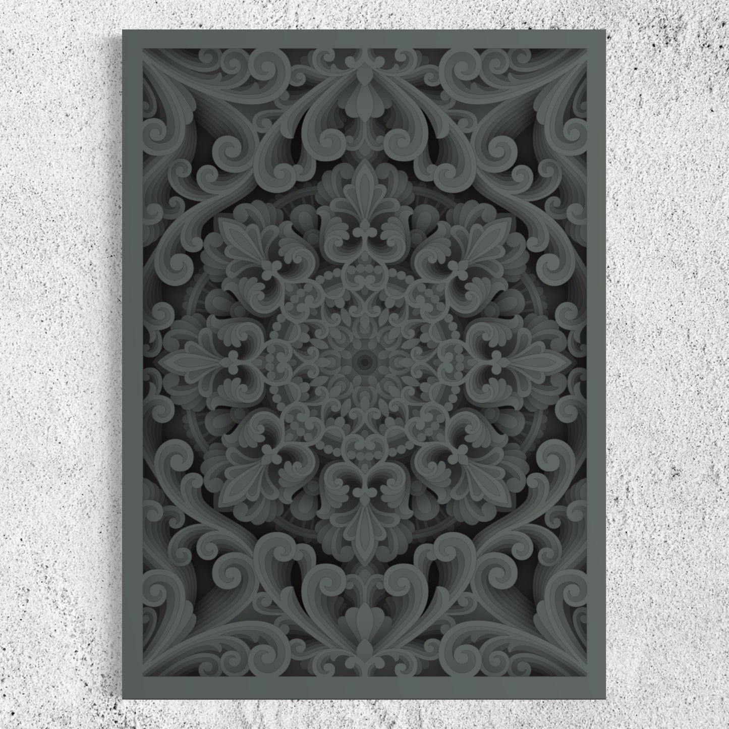 Nebula Wooden Wall Art | 22 x 30 Inch | Color Mid Grey