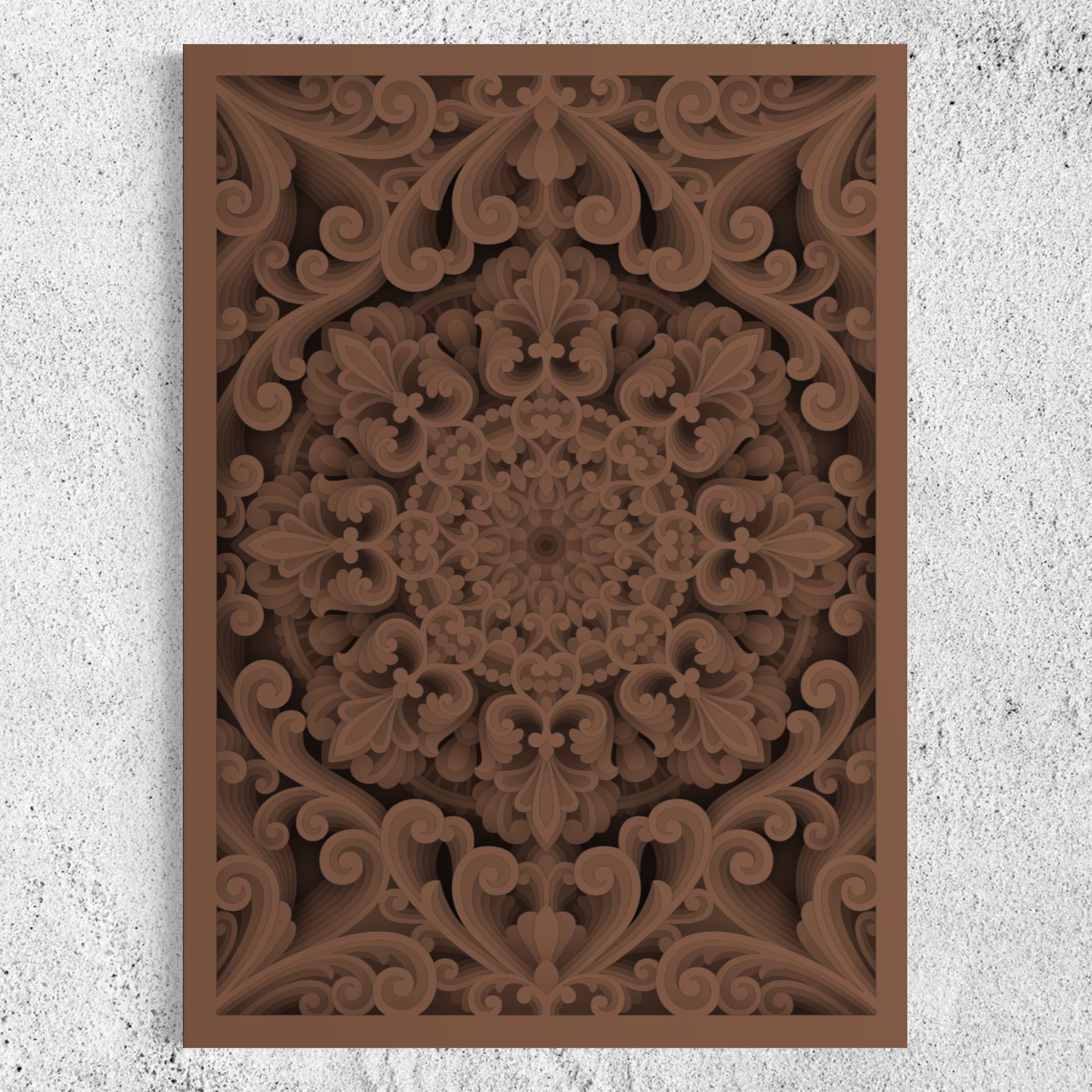Nebula Wooden Wall Art | 22 x 30 Inch | Color Brown Bear