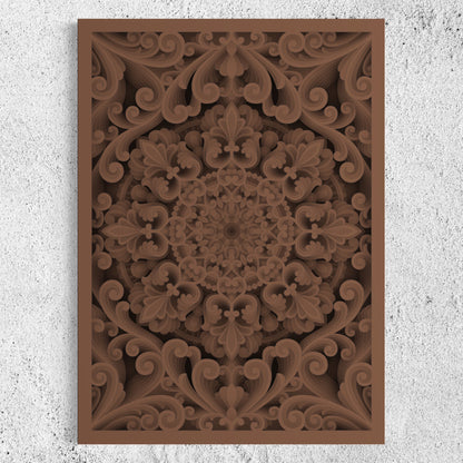 Nebula Wooden Wall Art | 22 x 30 Inch | Color Brown Bear