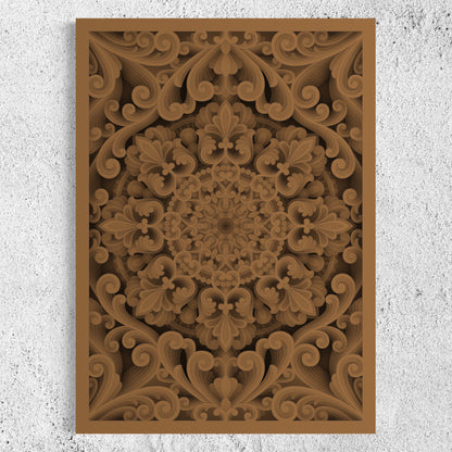 Nebula Wooden Wall Art | 22 x 30 Inch | Color Dull Brown