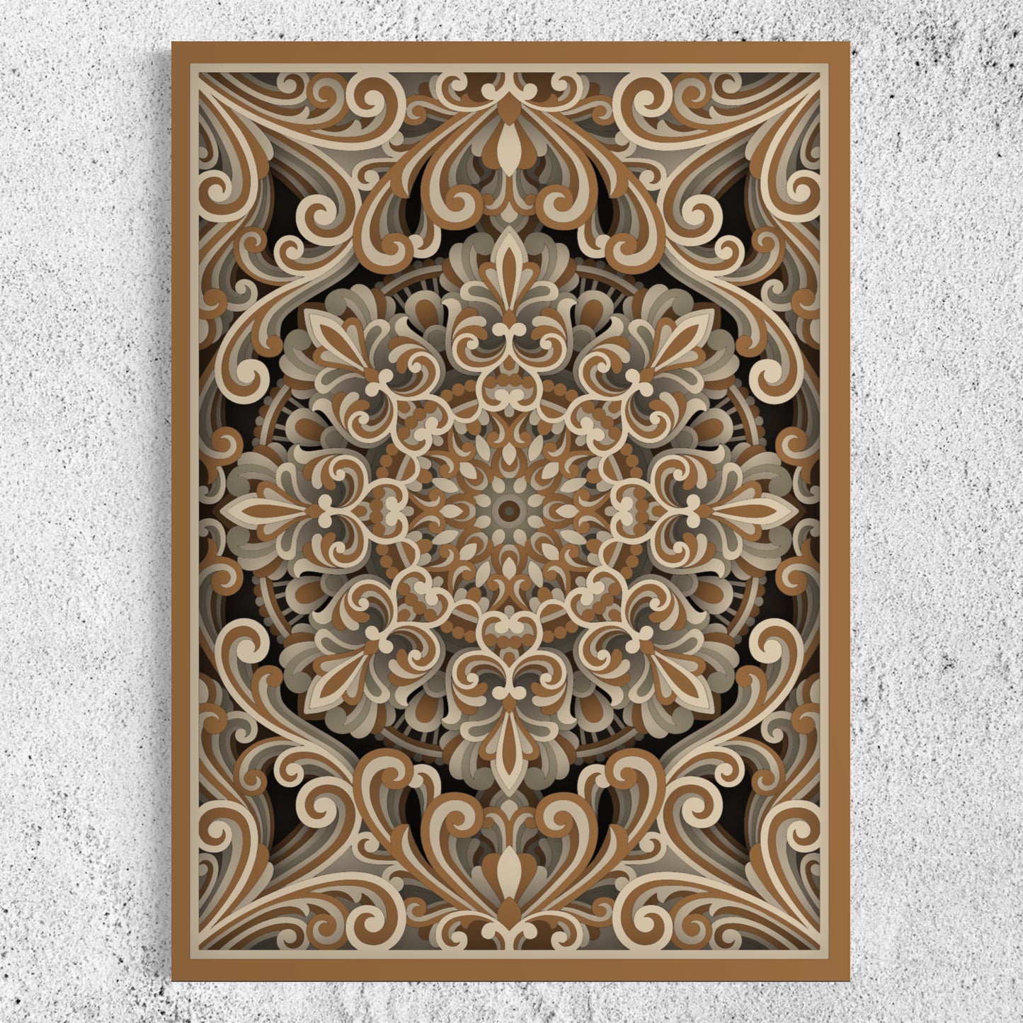Nebula Wooden Wall Art | 22 x 30 Inch | Color Woody Brown, Dull Brown, Warm Grey And Coriander
