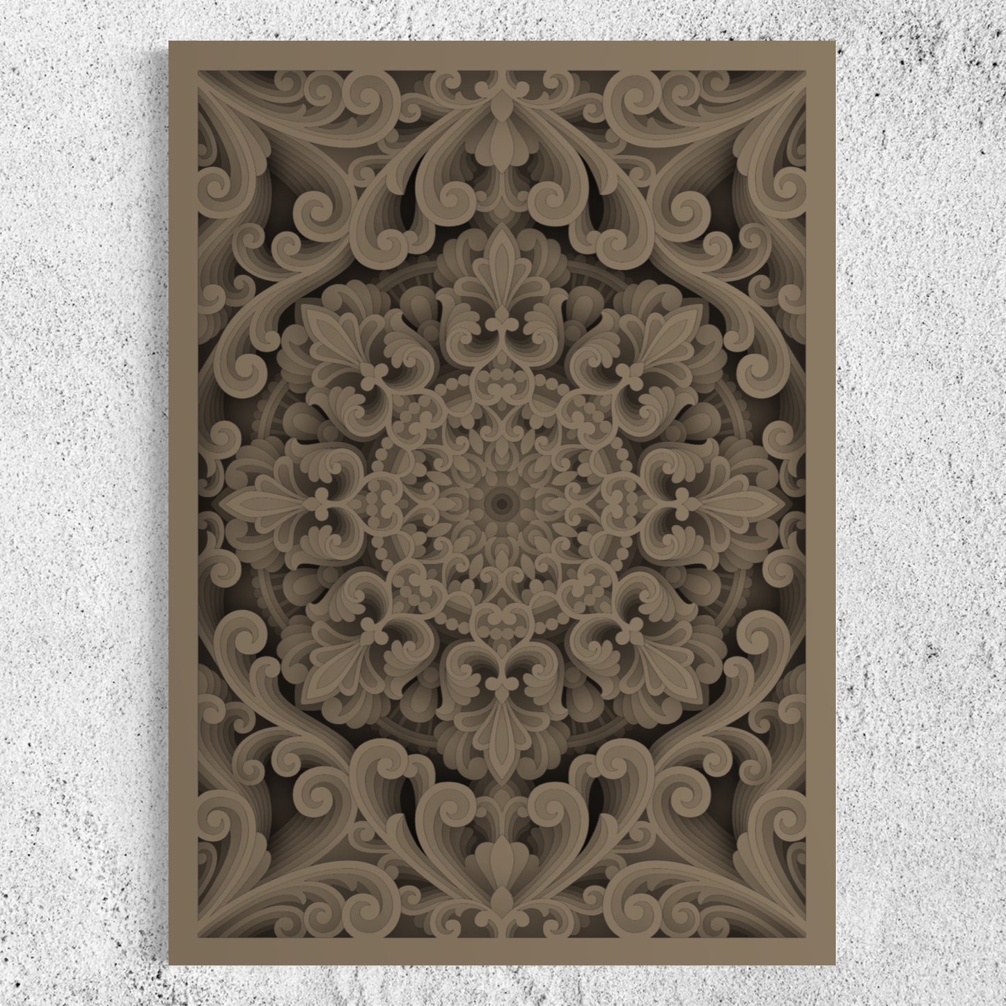 Nebula Wooden Wall Art | 22 x 30 Inch | Color Brownish Grey