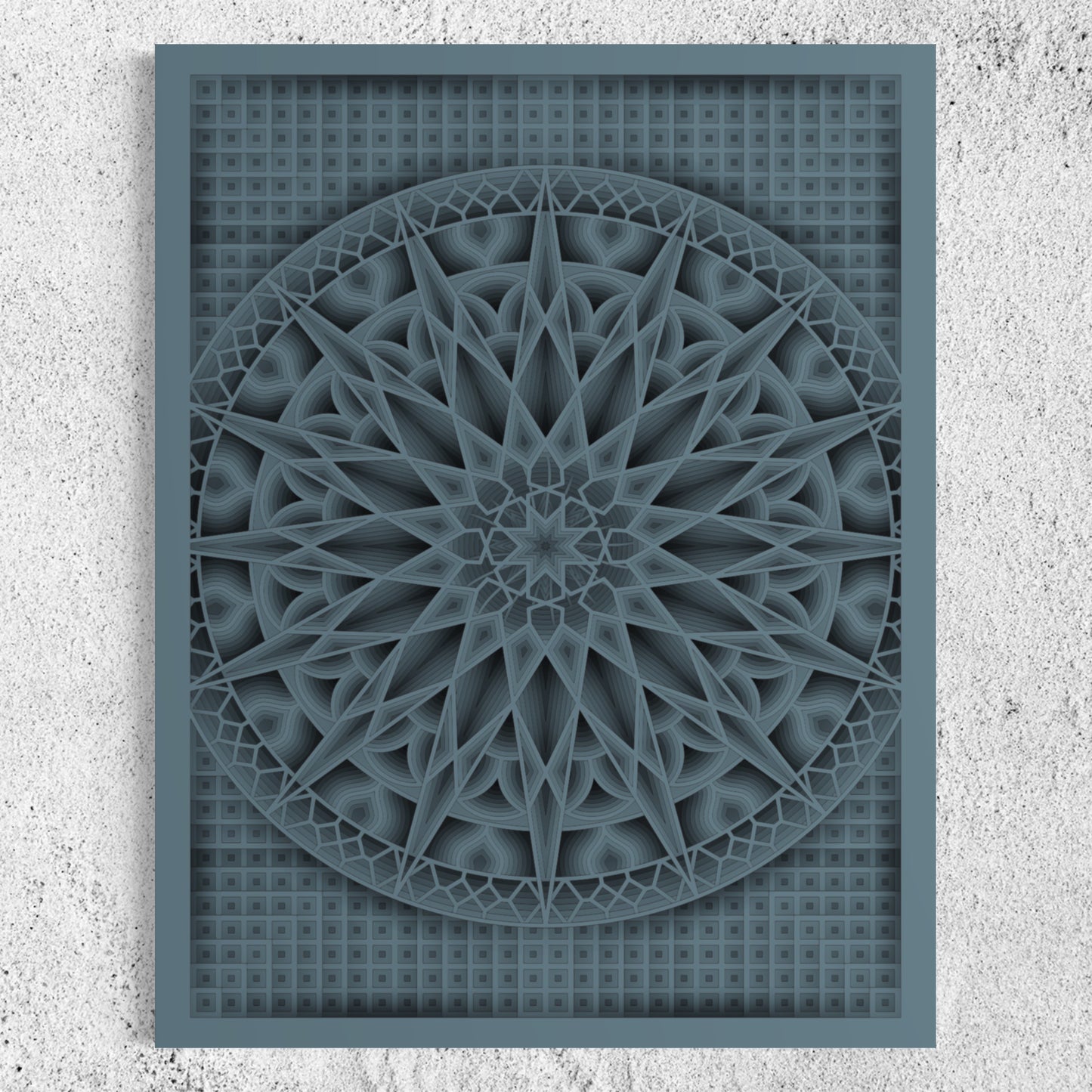 Nova Wood Wall Art | Color Blue Grey