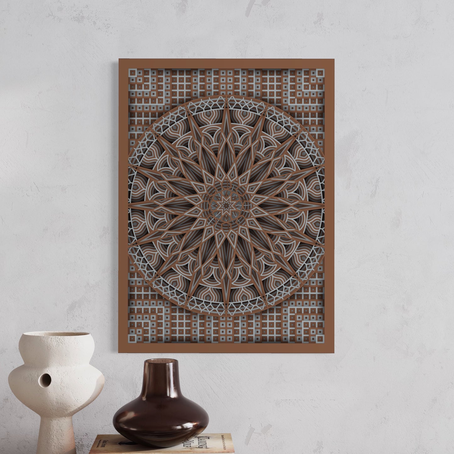 Nova Wood Wall Art | Color Brownish, Coriander And Woody Brown