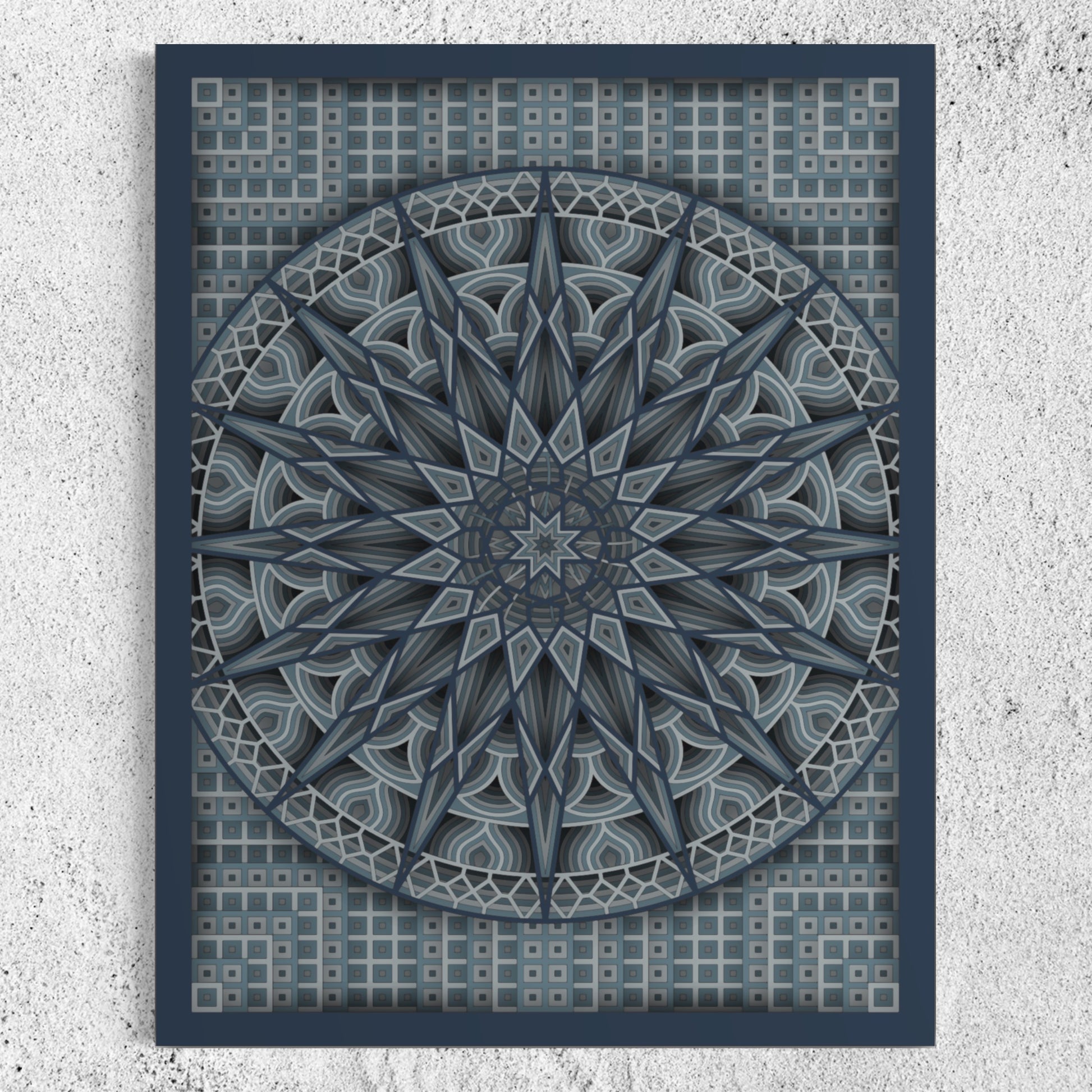 Nova Wood Wall Art | Color Bright Grey, Hit Grey And Blue Grey