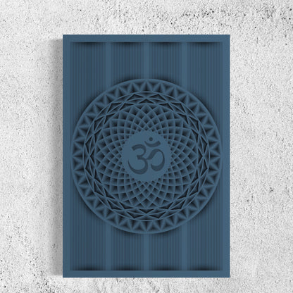 OM Wood Wall Art | Color Denim