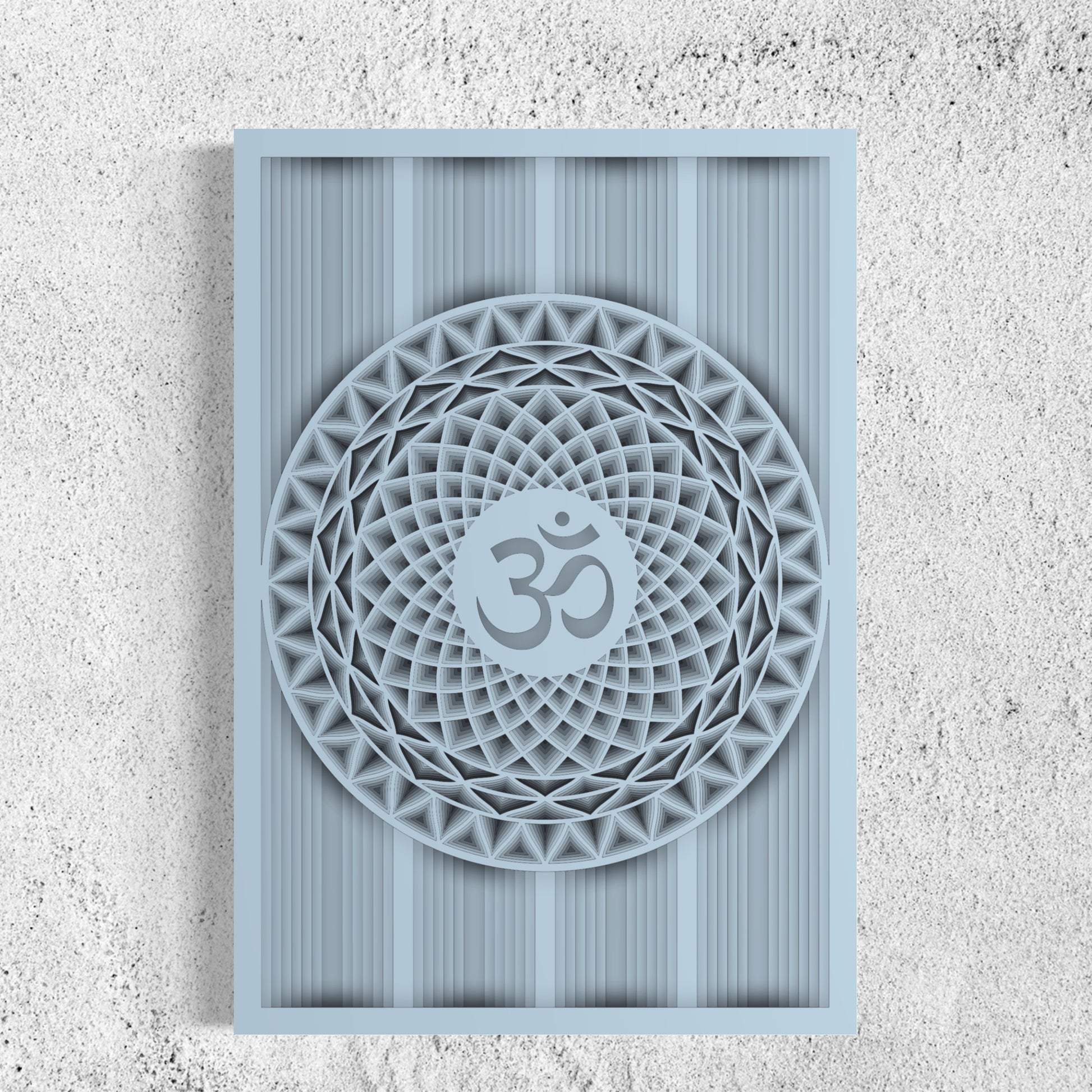 OM Wood Wall Art | Color Coral Blue