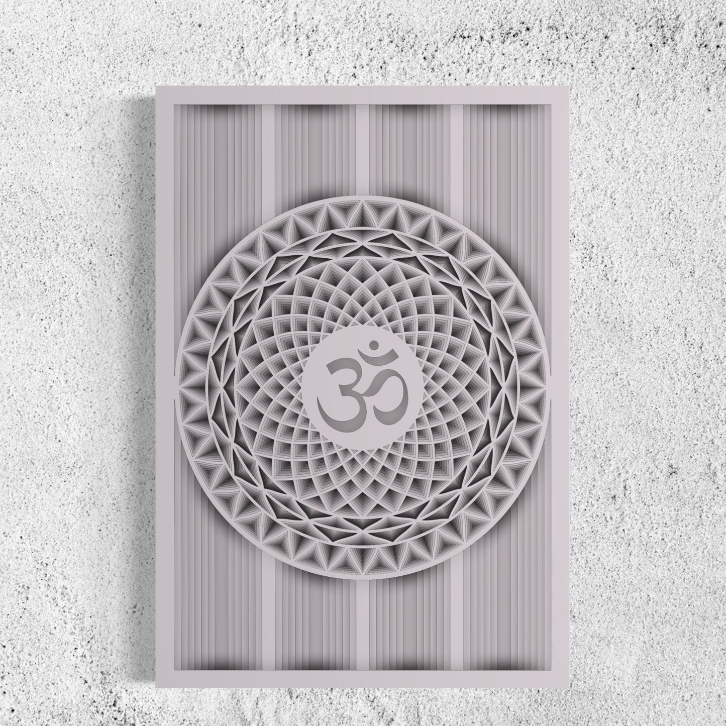 OM Wood Wall Art | Color Pastel Grey