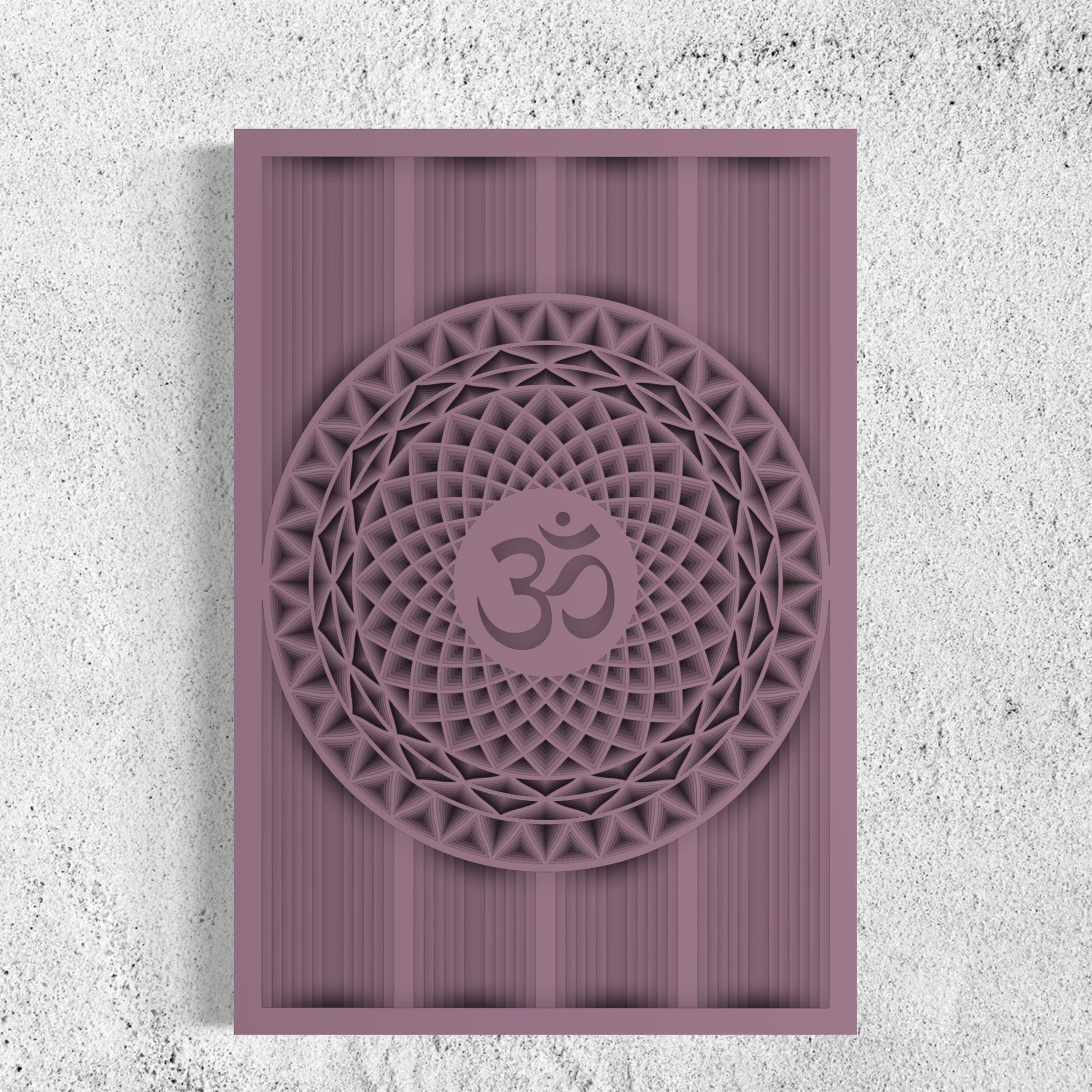 OM Wood Wall Art | Color Mountbatten Pink