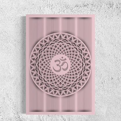 OM Wood Wall Art | Color Oyster Pink