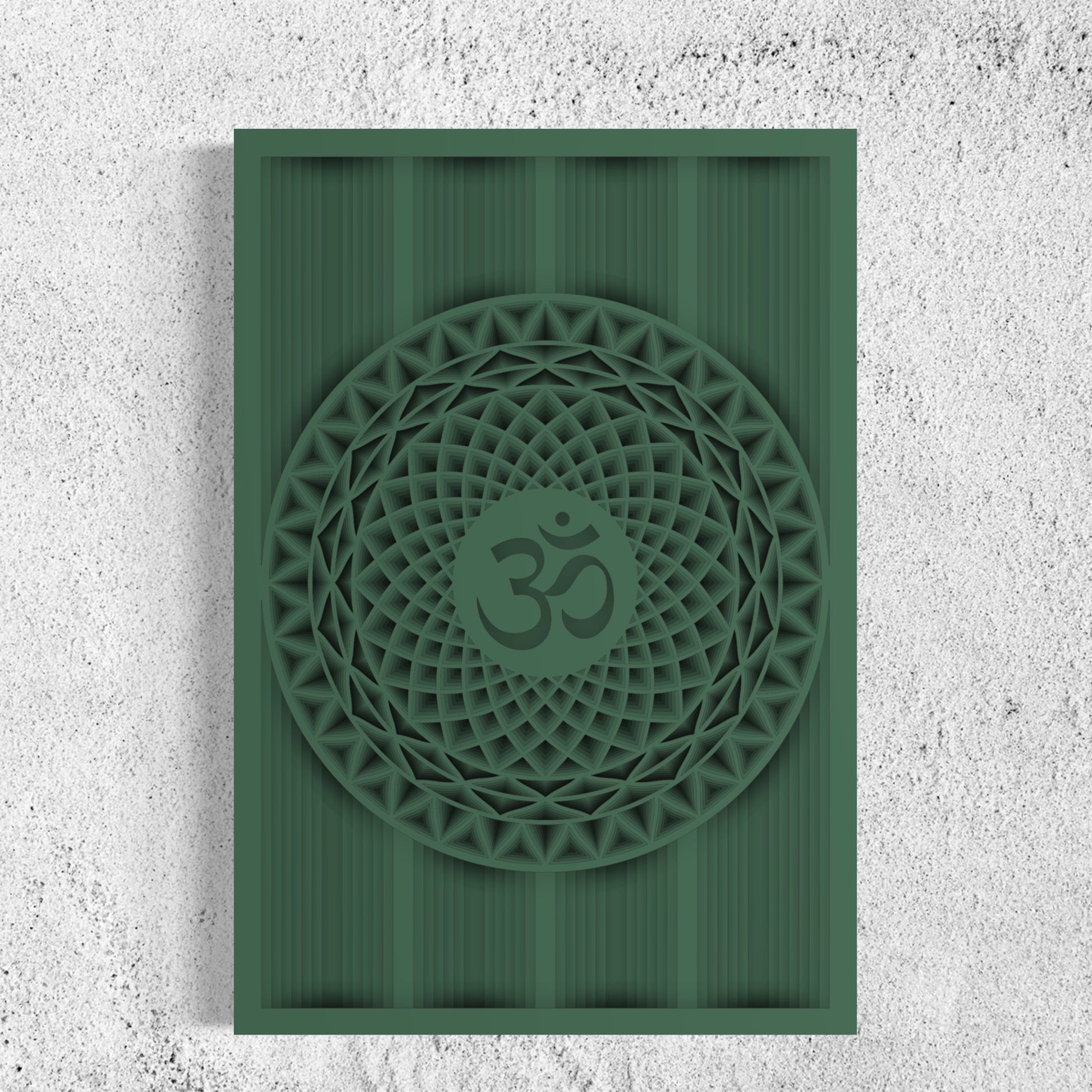 OM Wood Wall Art | Color Mineral Green