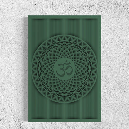 OM Wood Wall Art | Color Mineral Green