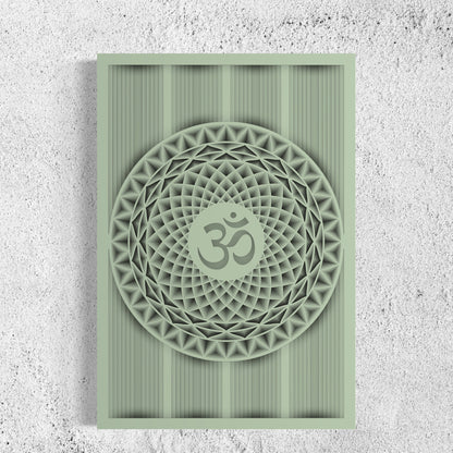 OM Wood Wall Art | Color Clay Ash