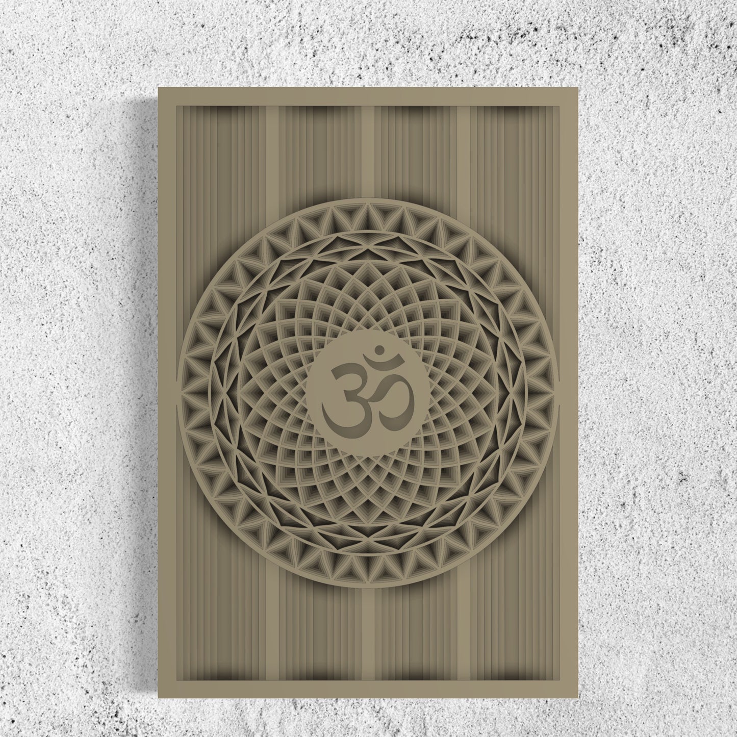 OM Wood Wall Art | Color Donkey Brown