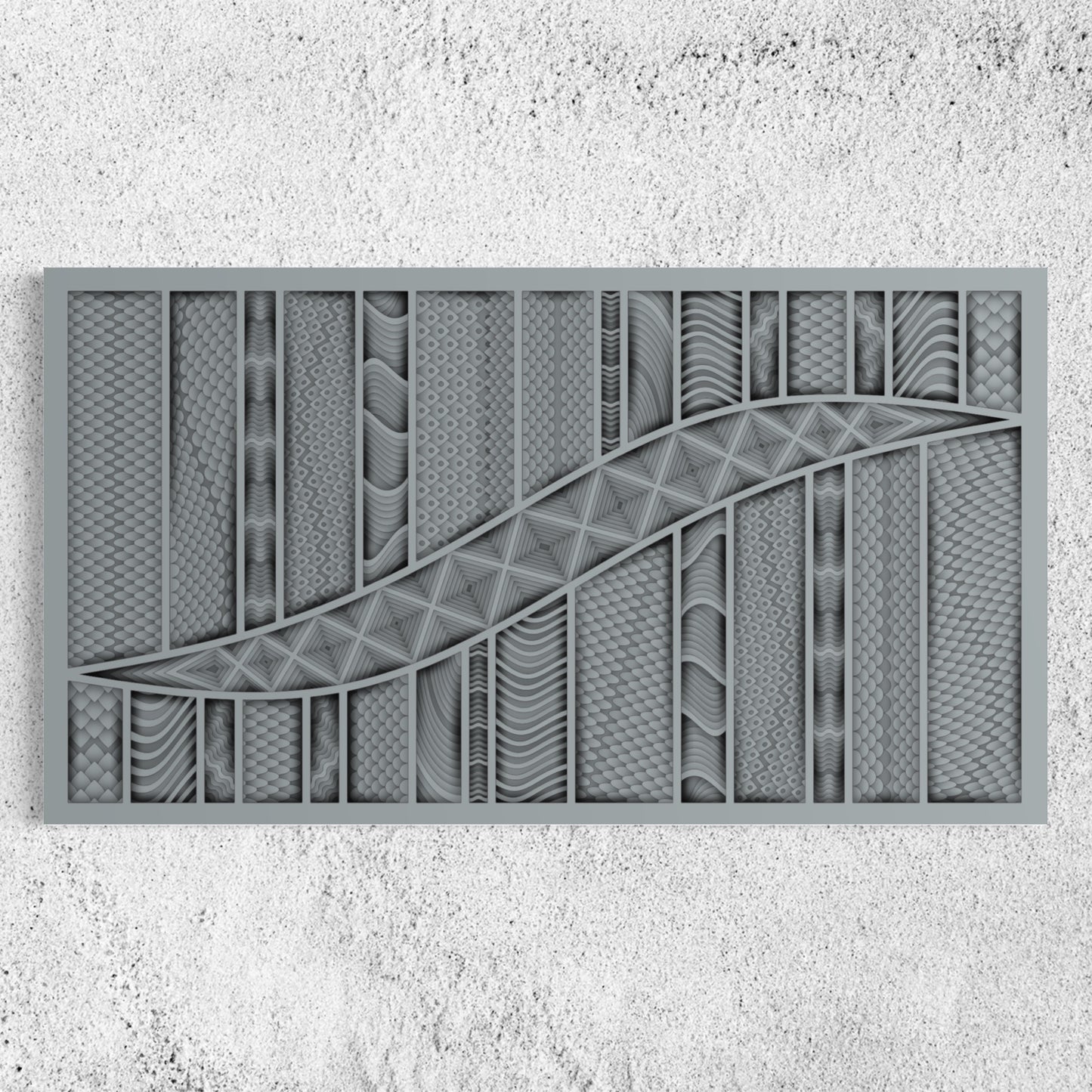 Serpent Wooden Wall Art | 22 x 38 Inch | Color Grey Chateau