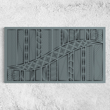 Serpent Wooden Wall Art | 22 x 38 Inch | Color Oslo Grey