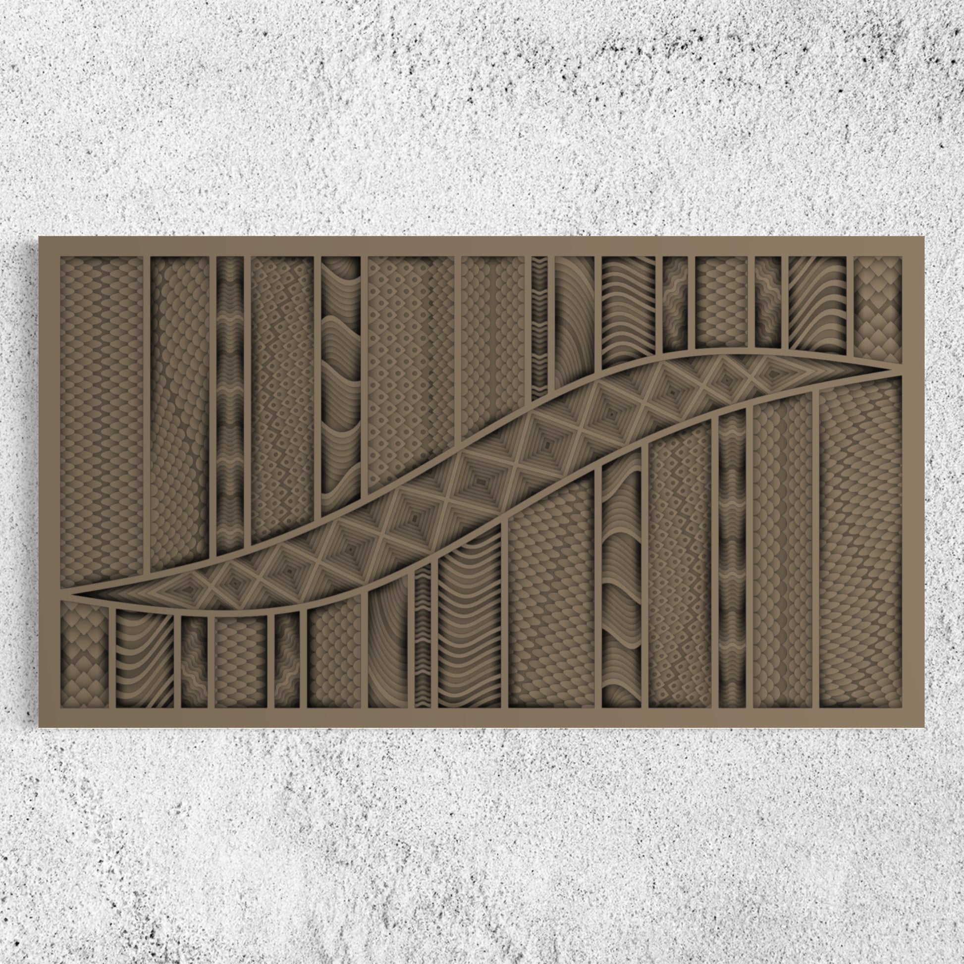 Serpent Wooden Wall Art | 22 x 38 Inch | Color Brownish Grey