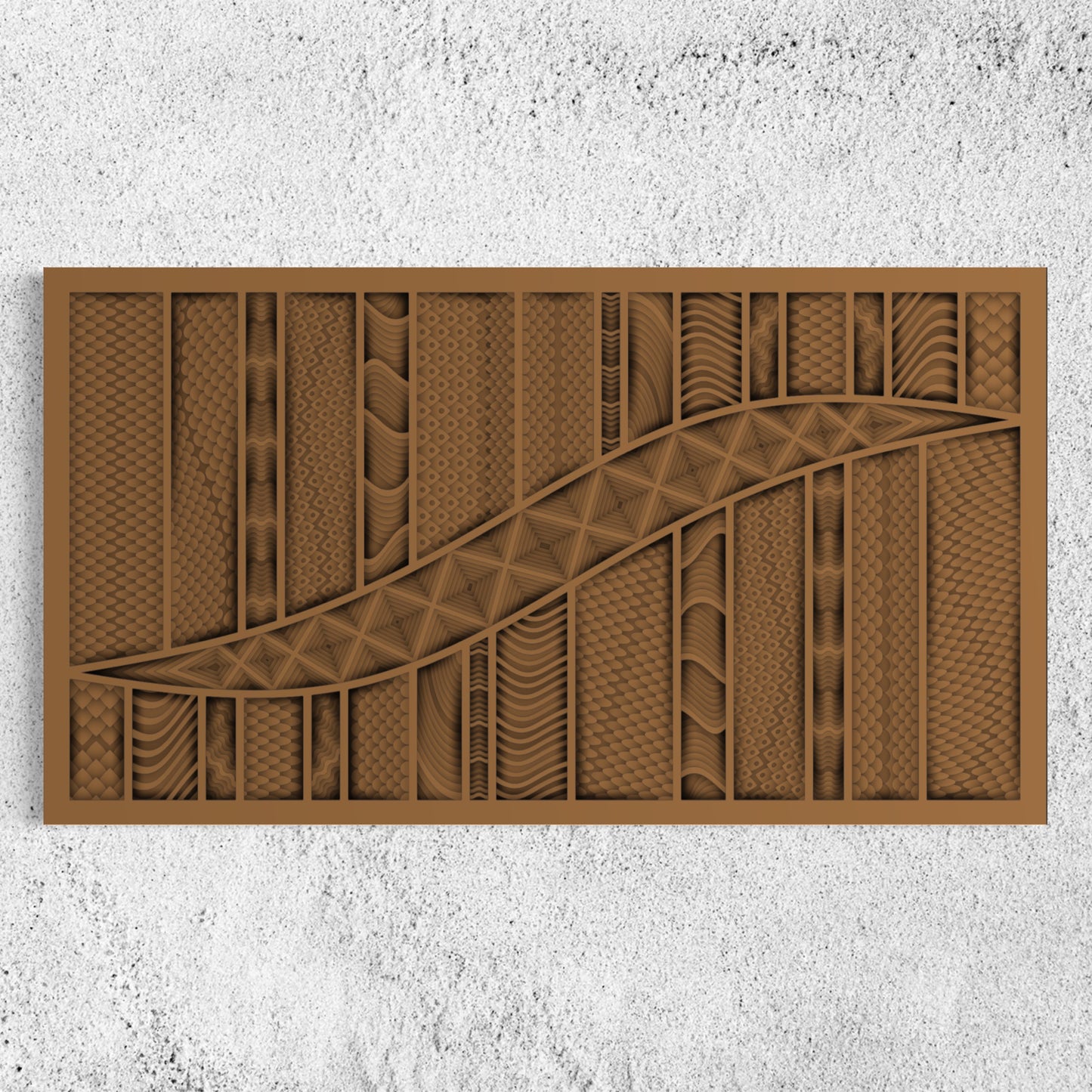 Serpent Wooden Wall Art | 22 x 38 Inch | Color Dull Brown