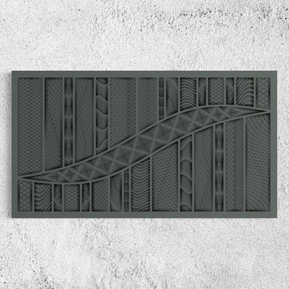 Serpent Wooden Wall Art | 22 x 38 Inch | Color Mid Grey