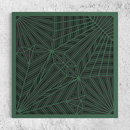 Optrix Wood Wall Art | Color Mineral Green And Charcoal